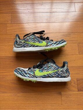 Nike Women’s Rival D Multicolor Running Spikes with Volt Swoosh